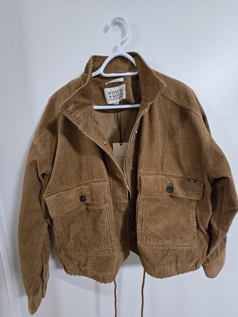 Scotch & Soda Camel Caramel Brown Corduroy Collar Jacket L